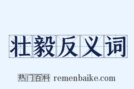 壮毅反义词是什么意思的图片